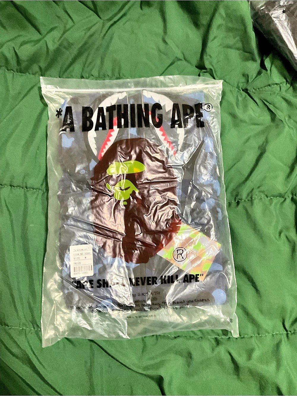 A Bathing Ape Camo Graphic Tee NWT in Gray & Black